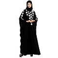 Designer Dubai kaftan abaya with embroidery work- Black Designer Dubai kaftan abaya with embroidery work- Black